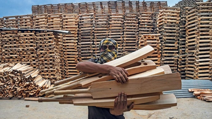 batting highs clefts stacked up for drying at a bat manufacturing unit in awantipora photographs  x